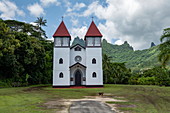 Eglise de la Sainte Famille Catholic Church in Haapiti, Moorea, Windward Islands, French Polynesia, South Pacific