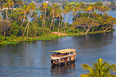 Houseboat on Backwaters, Alappuzha (Alleppey), Kerala, India, Asia
