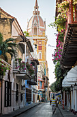 Colonial architecture in the Old City, UNESCO World Heritage Site, Cartagena, Bolivar Department, Colombia, South America