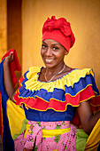 Portrait of Alexandra, Old Town, Cartagena, Bolivar Department, Colombia, South America