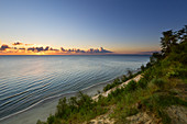 Blick vom Hochufer auf den Strand bei Bansin, Usedom, Ostsee, Mecklenburg-Vorpommern, Deutschland
