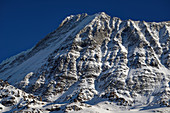 Das Lötschentaler Breithorn oberhalb der Fafleralp, Wallis, Schweiz.