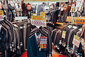 Street stall for suits in Toyko, Toyko ,. Japan