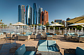 Etihad Towers, Springbrunnen, Abu Dhabi, Vereinigte Arabische Emirate