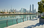 Promenade on Dubai Creek, Burj Khalifa, Emirates Park Towers, Dubai, United Arab Emirates