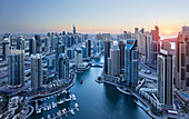 Blick über die Dubai Marina, Dubai, Vereinigte Arabische Emirate