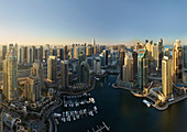 Blick über die Dubai Marina, Dubai, Vereinigte Arabische Emirate