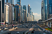 Skyscrapers on Sheikh Zayed Road, Dubai, United Arab Emirates