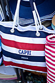 Detail einer Capri-Tasche in Capri-Stadt, Italien