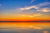 Sonnenuntergang an der Nordsee, Dagebüll, Schleswig-Holstein, Deutschland