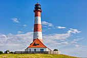 Westerheversand lighthouse, Nordstrand, Schleswig-Holstein, Germany