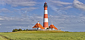 Westerheversand lighthouse, Nordstrand, Schleswig-Holstein, Germany