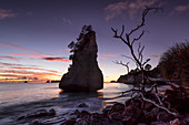 Cathedral Cove at sunrise, Cathedral Cove Marine Reserve, Coromandel Peninsula, Waikato, North Island, New Zealand, Pacific