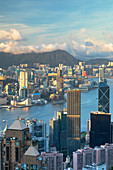 Skyline of Hong Kong Island and Kowloon, Hong Kong, China, Asia