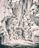 Frozen Waterfall in Winter