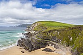 View of the Coumeenoole beach (Slea Head). Dingle peninsula, County Kerry, Munster province, Ireland, Europe.