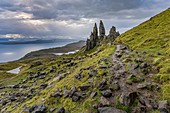 Europe, United Kingdom, Scotland, Isle of Skye: the Old Man of Storr