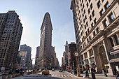 Flatiron-Gebäude, Madison Square, New York City, USA.