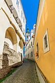 Gasse in der Stadt Steyr, Oberösterreich, Österreich