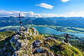 Vormauerstein mit Blick auf den Wolfgangsee im Salzkammergut, Österreich