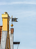 View of the weather vane in the old town of Lueneburg, Germany