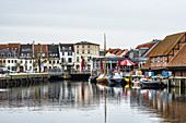 View of the old port of Wismar, Germany
