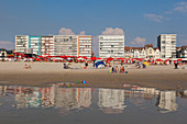 France, Pas de Calais, Cote d'Opale, Le Touquet, buildings seen from the beach