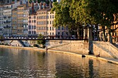 France, Rh?ne, Lyon, 1st district, Les Terreaux district, quay and bridge of Saint Vincent, La Sa?ne