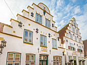 Old houses in the old town of Toenning, North Friesland, Schleswig-Holstein