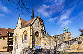 Luther Chapel and Fürstenbau in the inner courtyard of Veste Coburg, Coburg, Upper Franconia, Bavaria, Germany