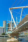 Kurilpa bridge, footbridge crossing the Brisbane River, Brisbane, Queensland Australia