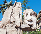 Denkmal für die Ureinwohner, Plaza de Armas Platz, Santiago de Chile, Chile, Südamerika