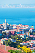 Blick über Valparaiso, Chile, Südamerika