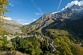 France, Hautes Alpes, The massive Grave of Oisans, the village at the foot of Meije and its valleys
