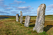Callanish Stones, stehende Steine aus der Jungsteinzeit, Isle of Lewis, Äußere Hebriden, Schottland, Vereinigtes Königreich, Europa