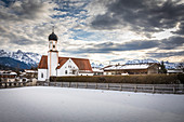 Kirche St. Jakob im Wallgau, Oberbayern, Bayern, Deutschland