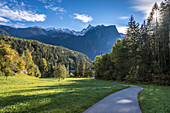 Path to Piburger See in Ötztal, Tyrol, Austria