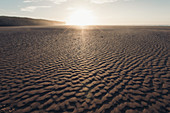 Sandstruktur im Sonnenuntergang, Portugal