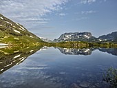 Namenloser See, Verjesteinsnuten, Haukelifjell, Vestland, Norwegen