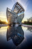 France, Paris, Bois de Boulogne, the Louis Vuitton Foundation of architect Frank Gehry, the Jardin d'Acclimatation