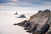 France, Finistere, Plogoff, Pointe du Raz and La Vieille lighthouse