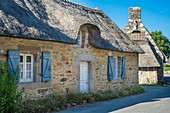 France, Finistere, Aven Country, Nevez, Kerascoet thatched houses village (16th century)