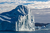 Massive icebergs calved from the Jakobshavn Isbrae glacier, UNESCO World Heritage Site, Ilulissat, Greenland, Polar Regions