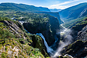 Voringvossen Wasserfall, Eidfjord, Norwegen, Skandinavien, Europa