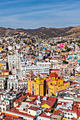 View over the UNESCO World Heritage Site, Guanajuato, Mexico, North America