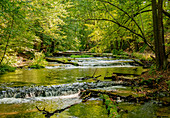 Kaskaden auf dem Tanew-Fluss, Szumy nad Tanwia, Tanew-Naturschutzgebiet, Roztocze, Woiwodschaft Lublin, Polen, Europa