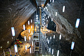 Salina Turda, underground salt mine tourist attraction in Turda city, Romania, Europe
