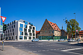 Crossing Paul-Rummer-Ring and Brückenstrasse in Schweinfurt, Bavaria, Germany