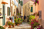 Narrow street in Portoferraio, Island of Elba