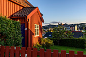 Altes Holzhaus in Trondheim, Norwegen